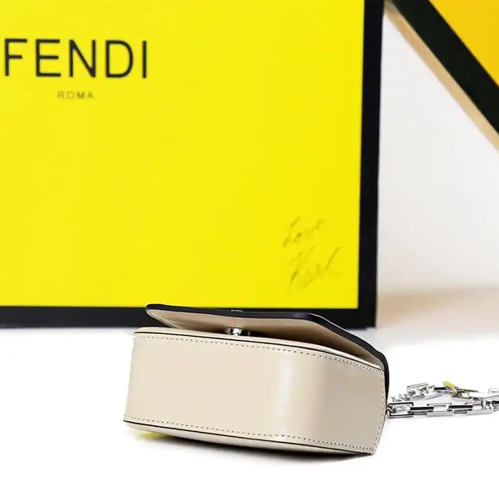 Cheap Calf Beige In Fendi F Bag Leather Nano 0624